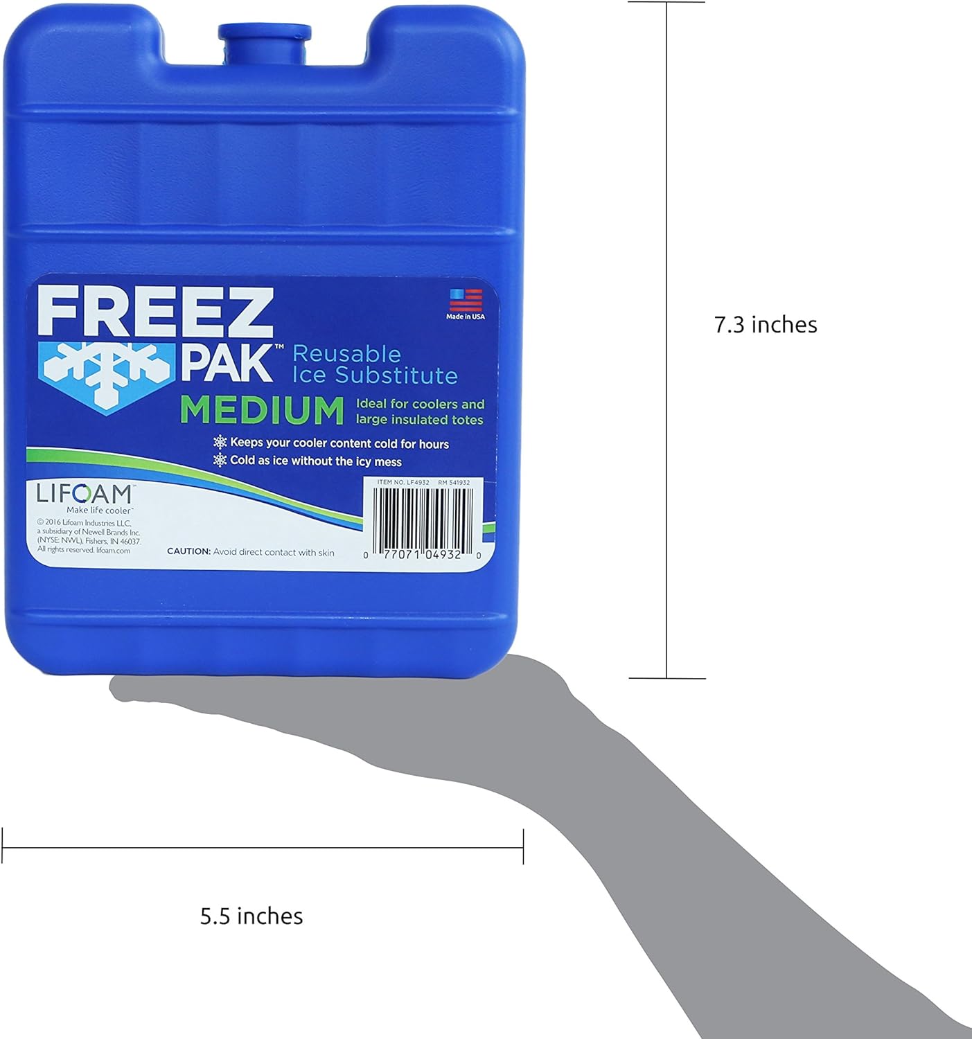 Freeze Pack Medium 7.3 x 5.5 x 1.5 Inch LF4932